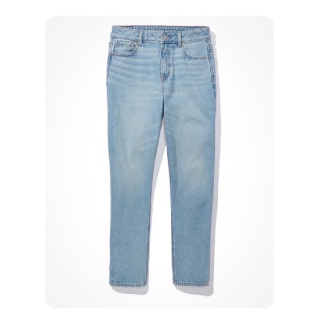 American Eagle Outfitters Blue Breeze Strigid Mom Jeans